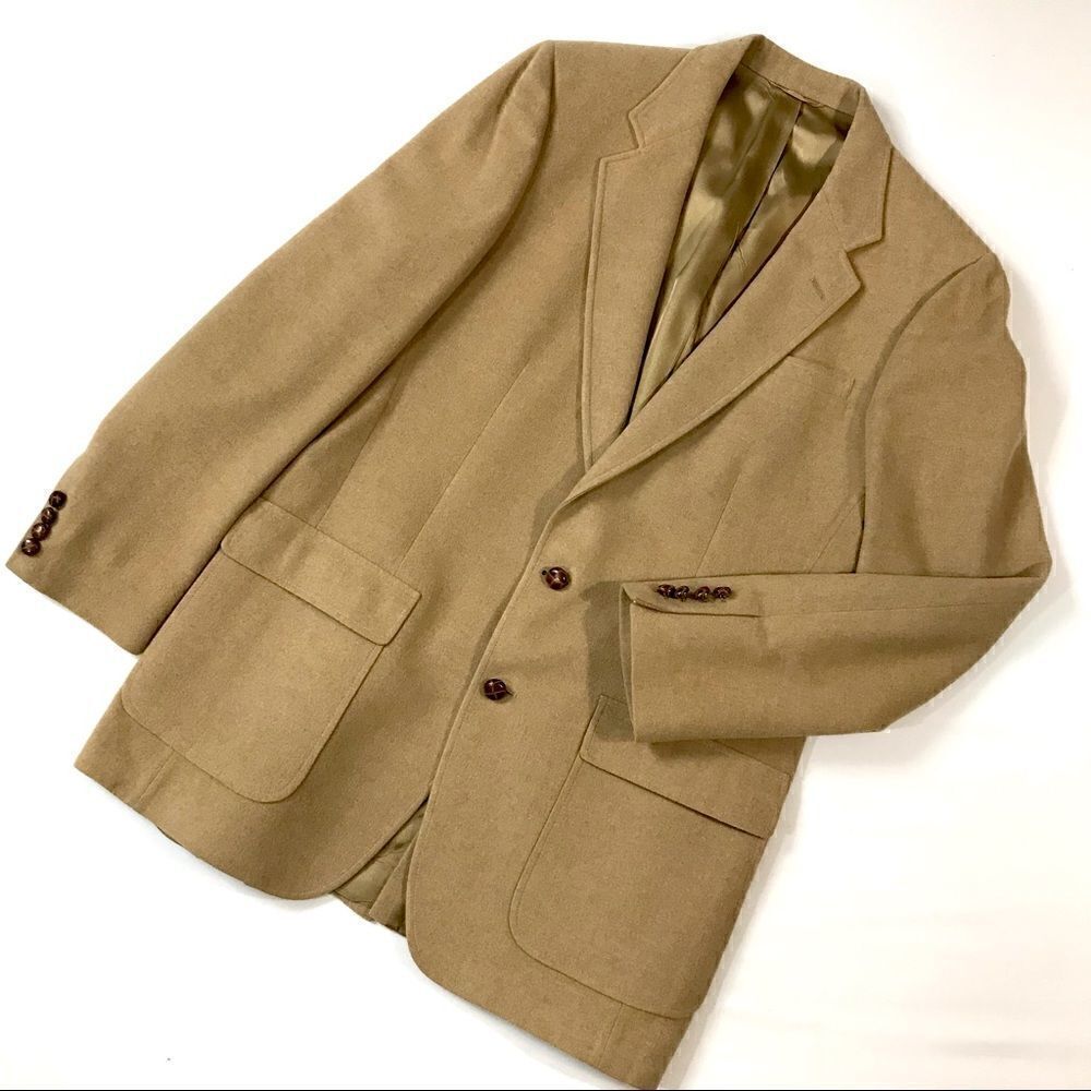 100% CAMEL HAIR Barrister Jacket (42 Extra Long)